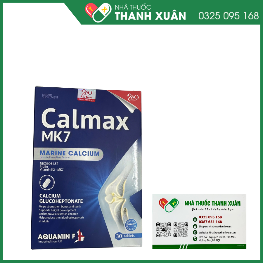 Calmax MK7 bổ sung Canxi và K2-MK7 cho cơ thể